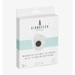 Airnatech Mascarilla Higiénica Lavable Negra (5 unidades)