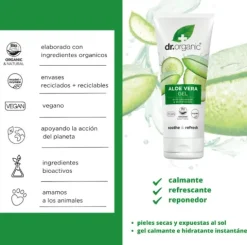 Dr. Organic Gel de Aloe Vera Gel con Pepino y Caléndula