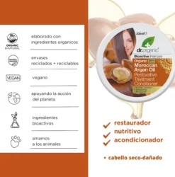 Dr. Organic Mascarilla Acondicionadora Capilar de Aceite Argán