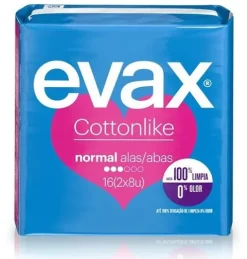 Evax Compresas Cotton Alas Normal